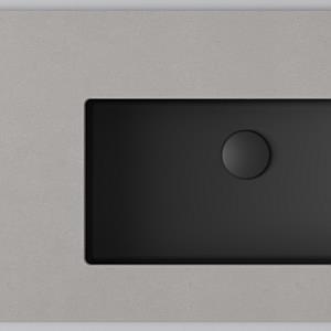 Wave / Raw Concrete, Matte Black