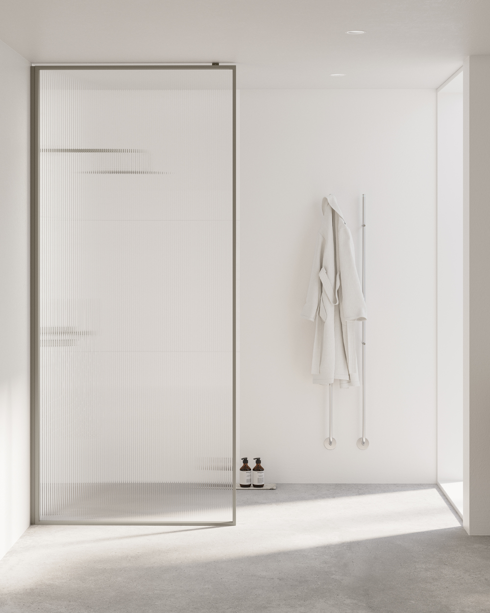 Dusch skärm i badrum