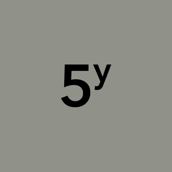Produkten kommer med 5 års material- och funktionsgaranti. För fullständiga villkor se inr.se/garanti