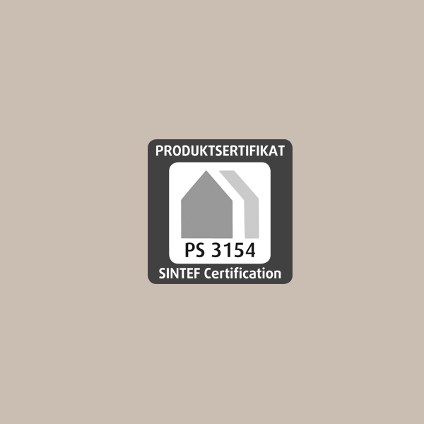 Produkten är testad och certifierad av SINTEF.