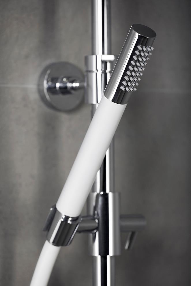 Takduschset Mist i Chrome / Matte White.