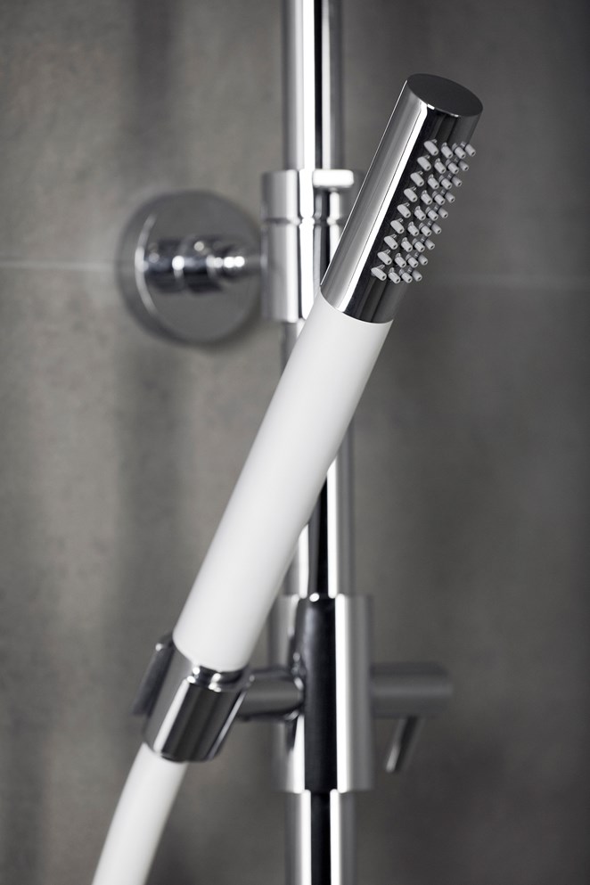 Takduschset Mist i Chrome / Matte White.