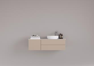 Air Solid 120 A i Sand NCS S 3005 Y20R med bänkskiva Plain White.