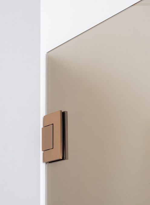 Arc i Brushed Bronze med duschglas Bronze