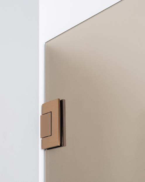 Arc i Brushed Bronze med duschglas Bronze