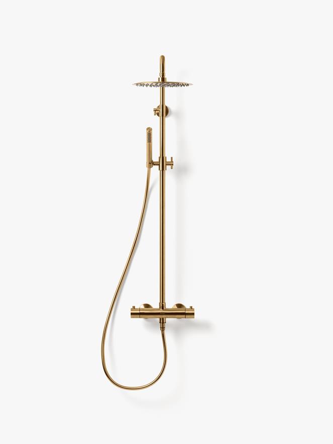 Takduschset Steel Pleasure 2 i Brushed Brass.