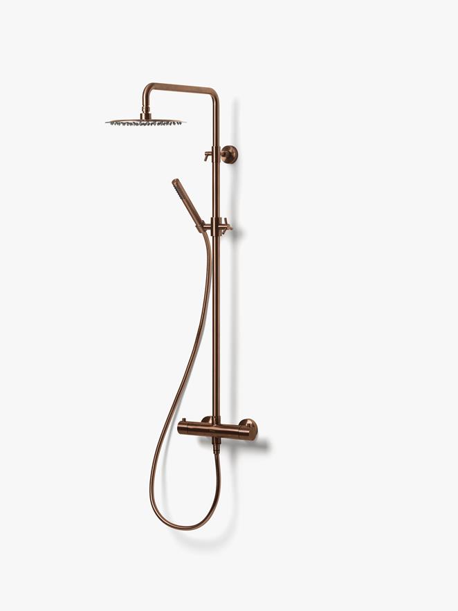 Takduschset Steel Pleasure 2 i Brushed Bronze.