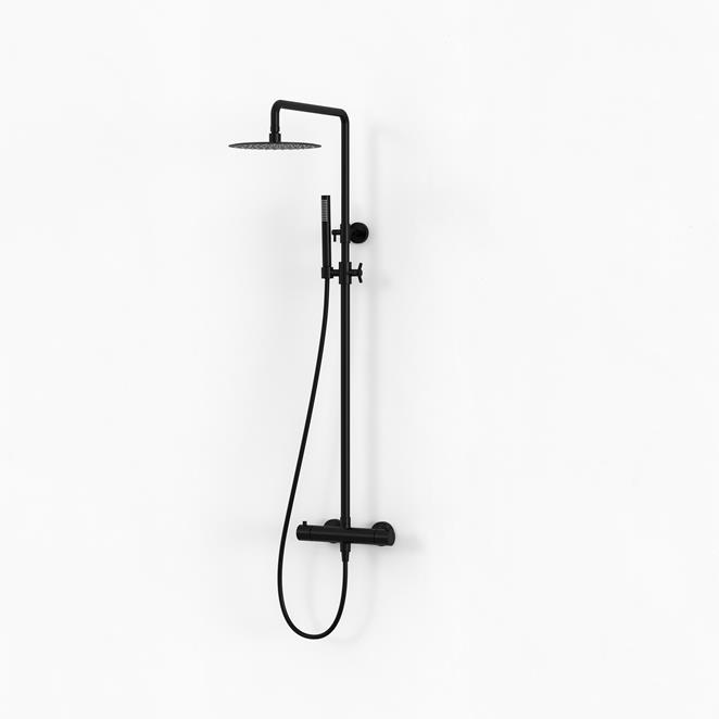 Takduschset Steel Pleasure 2 i Ultra Matte Black.