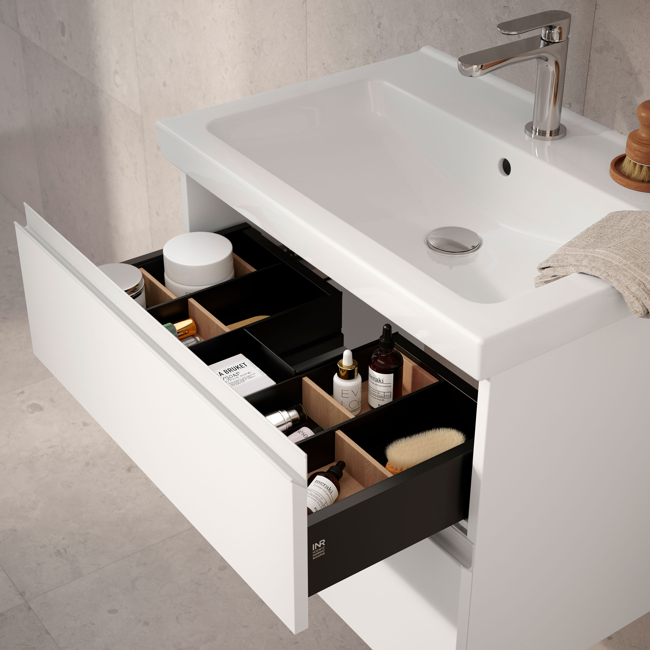 Välbalanserade Viskan erbjuder optimal förvaring med rymliga lådor.