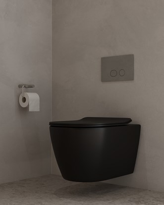 Steel Style Toalettpappershållare och spolplatta