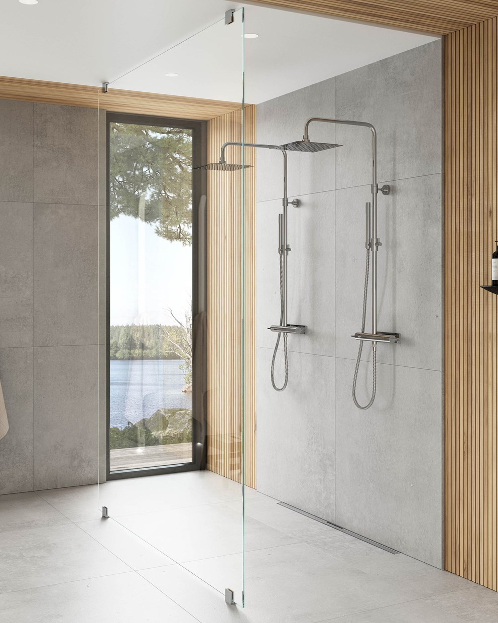 Duschlösning Arc 43 Plus Original med takduschset Ease.